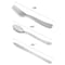 Smarty Had A Party Shiny Metallic Silver Plastic Cutlery Combo Set - Spoons, Forks and Knives (120 Guests), 360PK 7953BLK-CASE - alternate 4